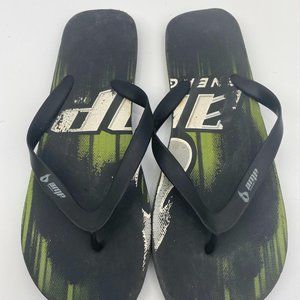 MENS AMP ENERGY BLACK THONG FLIP FLOPS